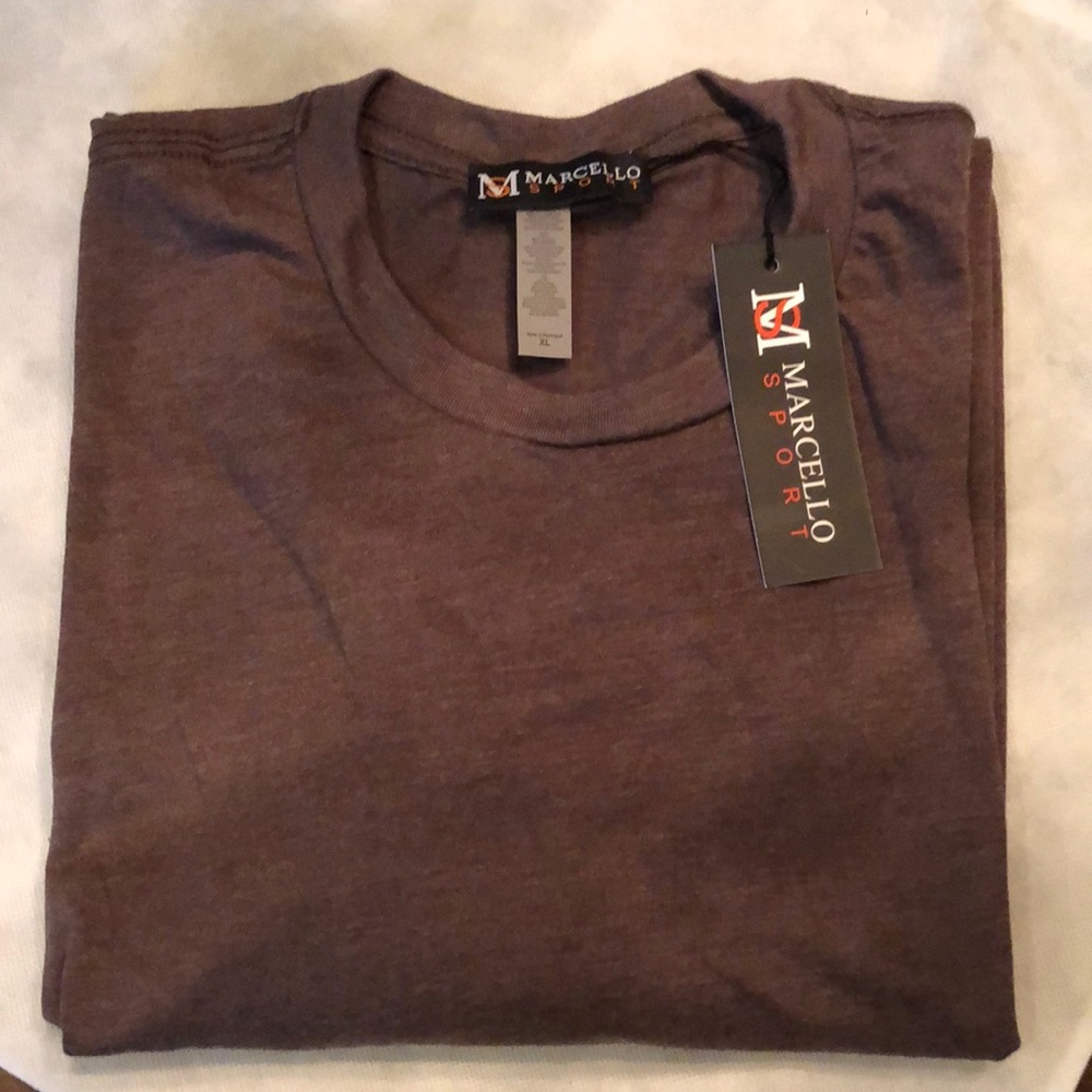 Marcello Sport soft classic crew neck short sleeve cotton blend t-shirt